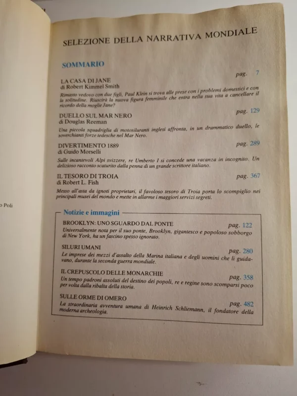 knjiga Selezione della narrativa mondiale : La casa di Jane, Robert Kimmel Smith, Duello sul mar nero (Douglas Reeman), Divertimento 1889 (Guido Morselli), Il tesoro di Troia (Robert L. Fish)