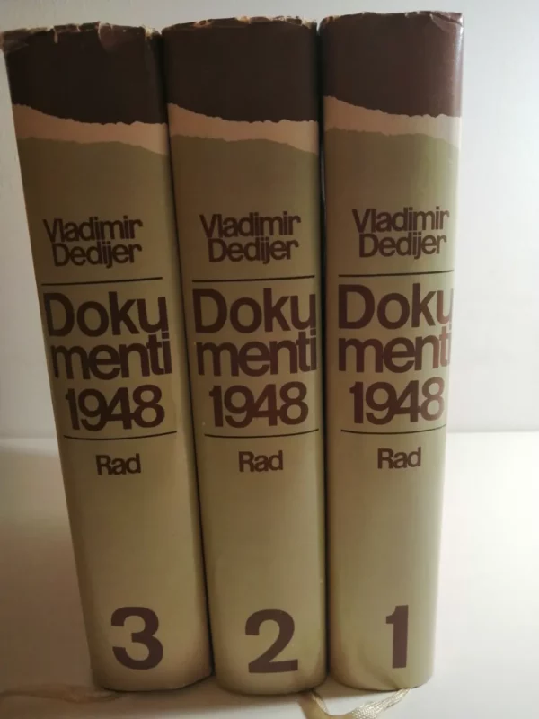 Vladimir Dedijer , Dokumenti 1948 komplet 1-3 knjige