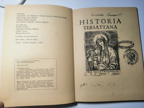 knjiga Historia Tersattana Franjo Glavinić