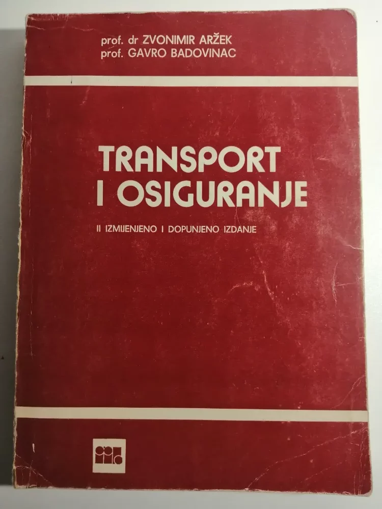 knjiga Transport i osiguranje - Zvonimir Aržek, Gavro Badovinac