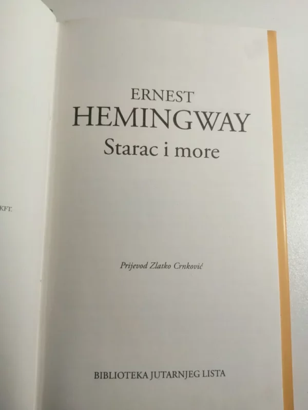 knjiga Starac i more Ernest Hemngway