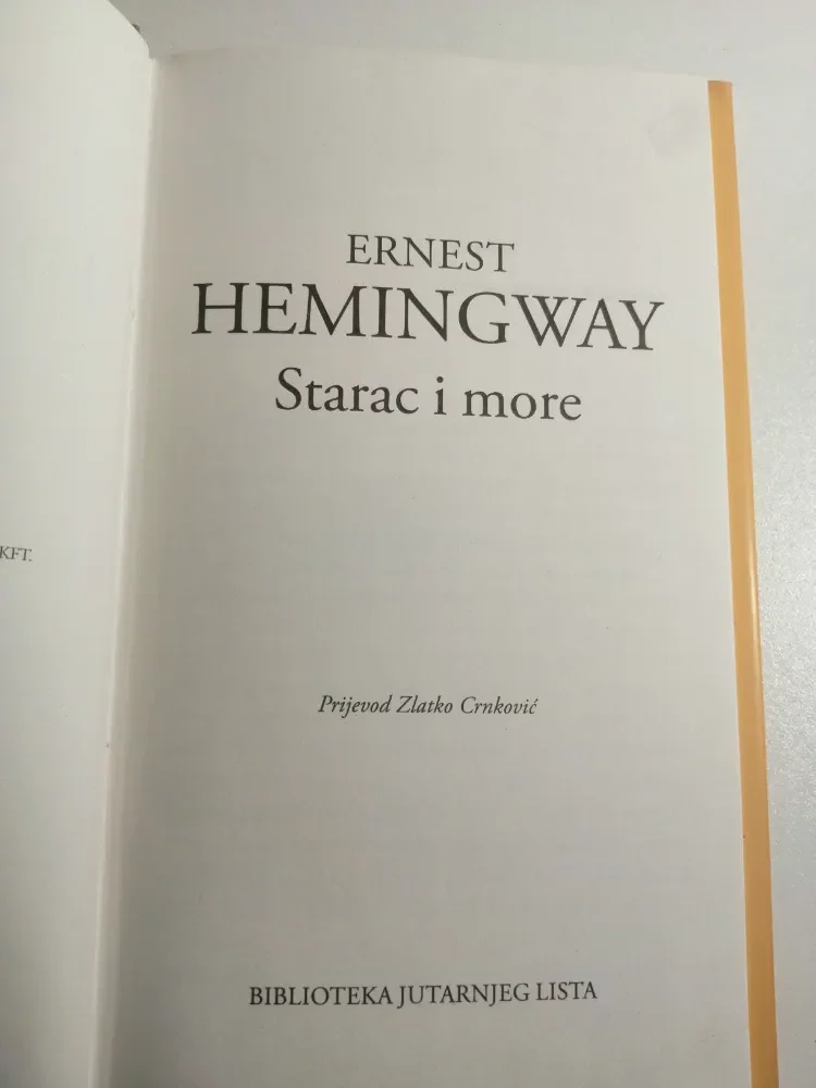 knjiga Starac i more Ernest Hemngway