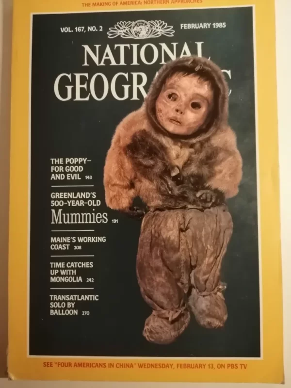 Časopis National Geographic - 2/1985 - izdavač National Geographic Society (USA izdanje) Mumije Grenland