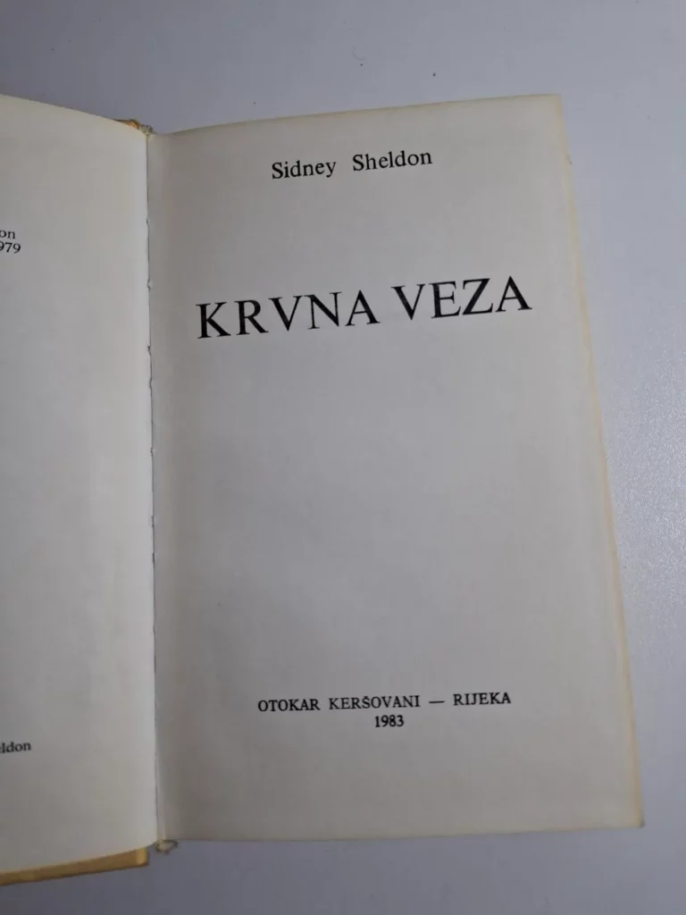 knjiga Krvna veza - Sidney Sheldon , Otokar Keršovani