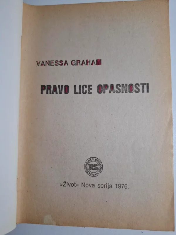 Vanessa Graham - Pravo lice opasnosti "Život" Nova serija 1976 Vjesnik broj 150