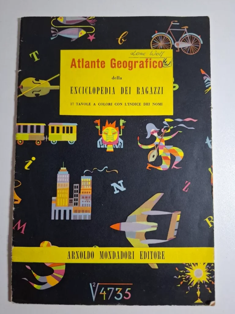 Atlante Geografico della enciclopedia dei ragazzi 17 tavole a colori con l'indice dei nomi Arnoldo Mondador Editore