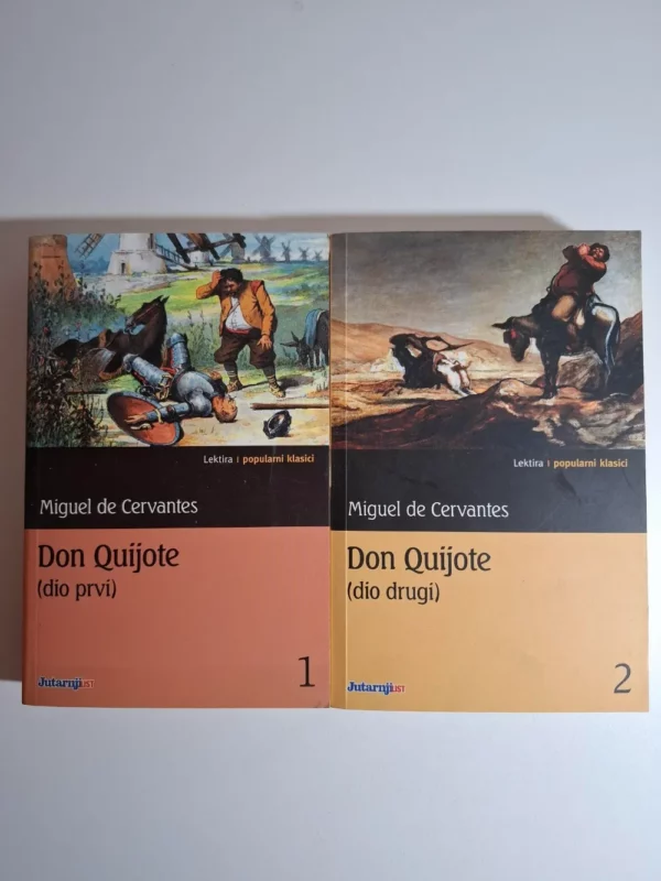 Miguel de Cervantes DON QUIJOTE 1,2 Lektira popularni klasici JUTARNJI LIST
