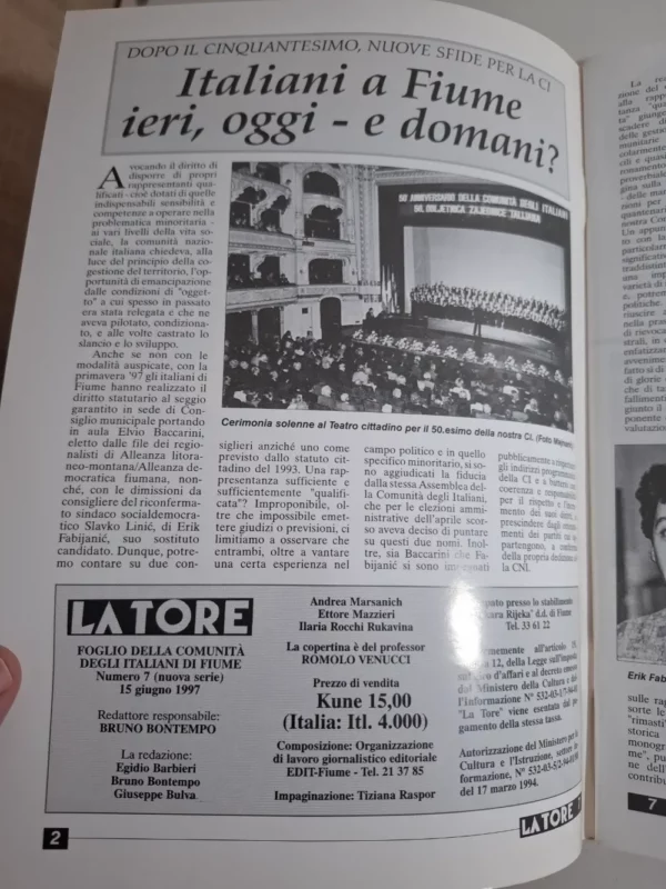 La tore 7 - foglio della comunita degli Italiani di Fiume - Slika 2