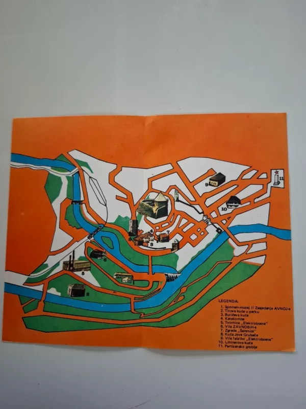 Karta Spomen muzeja II zasjedanja AVNOJ-a (Jajce) - rijetko