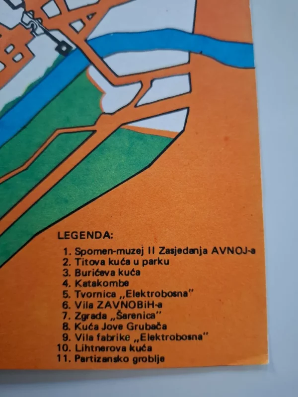 Karta Spomen muzeja II zasjedanja AVNOJ-a (Jajce) - rijetko - Slika 2