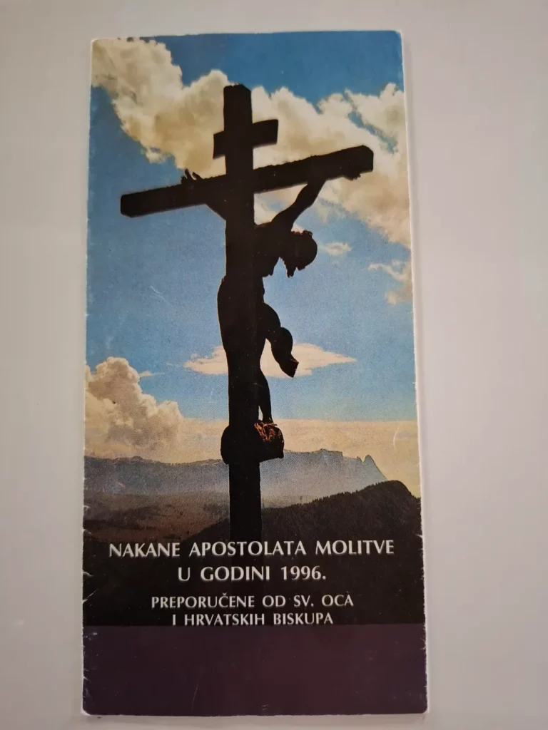 Nakane apostolata molitve u godini 1996 preporučene od sv. oca i hrvatskih biskupa