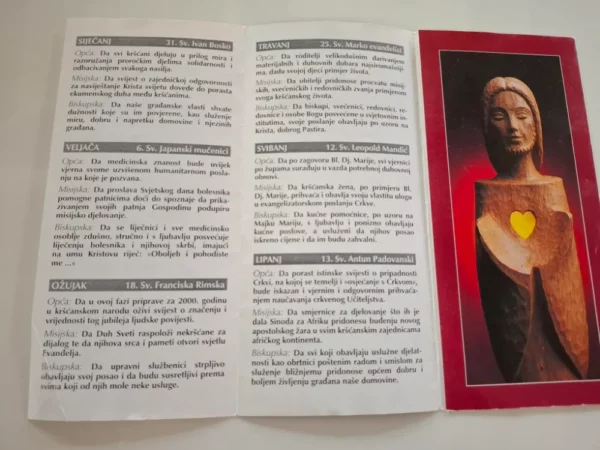 Nakane apostolata molitve u godini 1996 preporučene od sv. oca i hrvatskih biskupa - Slika 2