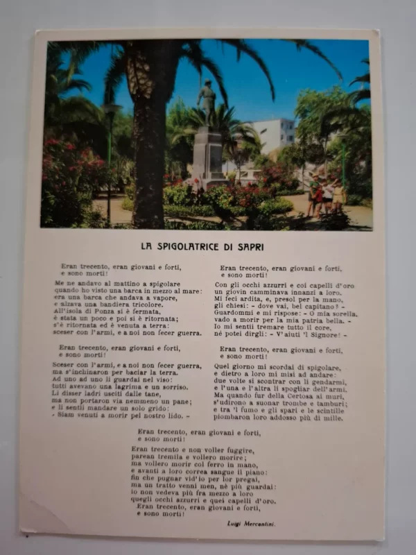 RAZGLEDNICA Monumento a Carlo Pisacane - Sapri Italija (monumento bronzo)