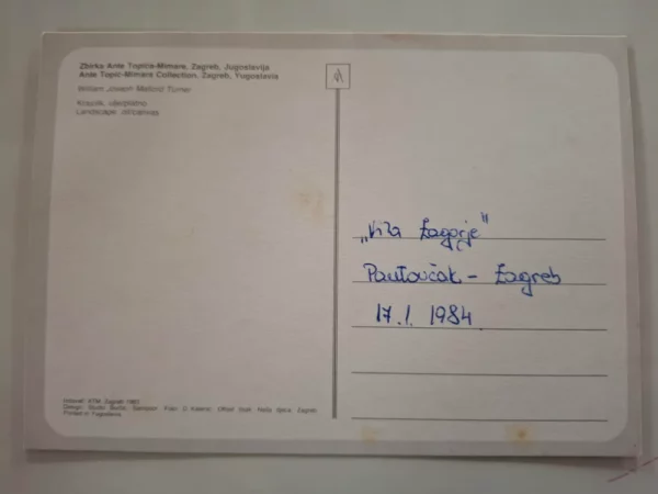 RAZGLEDNICA Zbirka Ante Topića Mimare Zagreb - William Turner Landscape , Krajolik ulje/platno - Slika 2