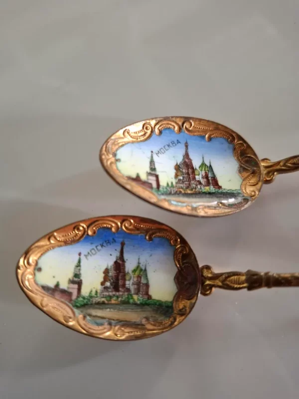 Kolekcionarske žlice Moskva (Mockba) 2 komada KLEPA ARTS Čehoslovačka - Slika 4