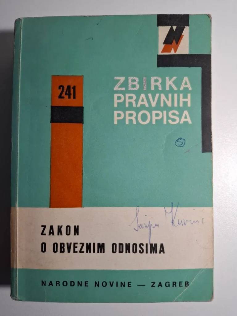Zakon o obveznim odnosima - Zbirka pravnih propisa