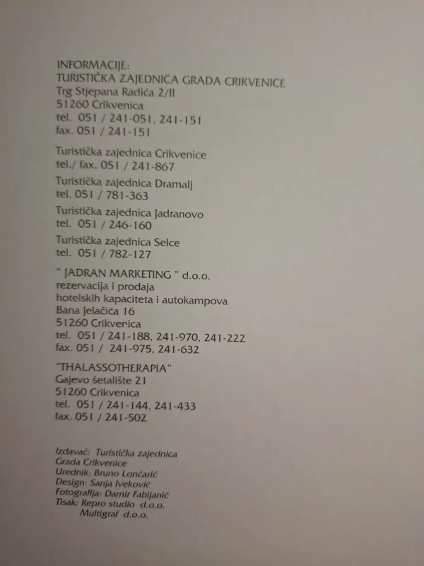 Crikvenica Riviera - mapa fotografija s motivima crikveničkog područja - ur Bruno Lončarić - Slika 3