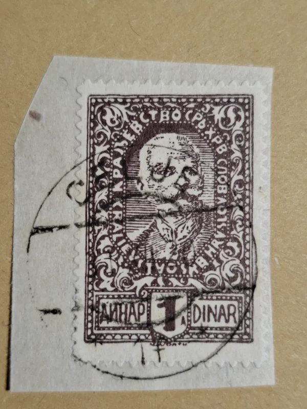 Kraljevstvo SHS 1 dinar - znak gravera "A" žig Celje - Slika 2