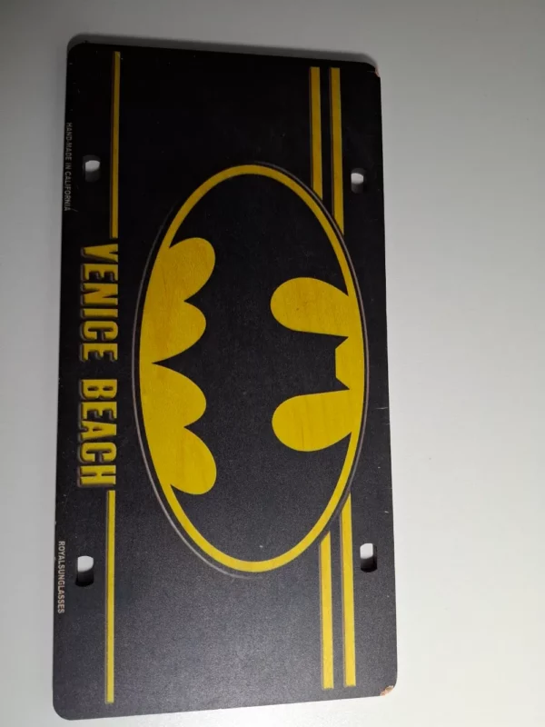 BATMAN drveni znak / drvena ploča - Venice Beach California , d=29cm - Slika 3
