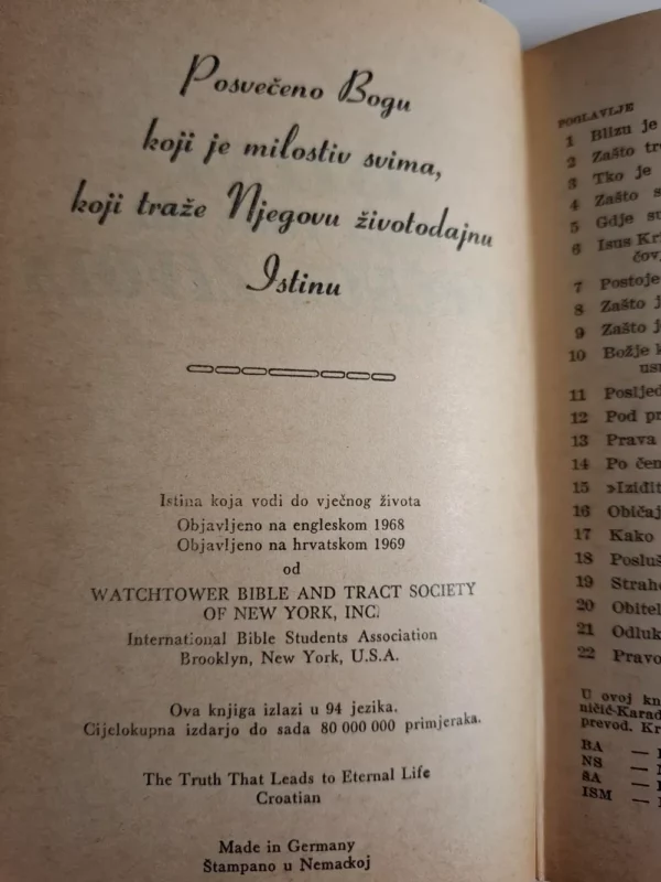 Istina koja vodi do vječnog života - Watchtower Bible and Tract Society of New York - Slika 2