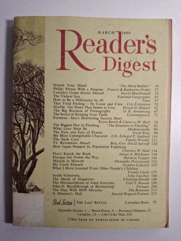 Reader’s Digest Magazine March 1966
