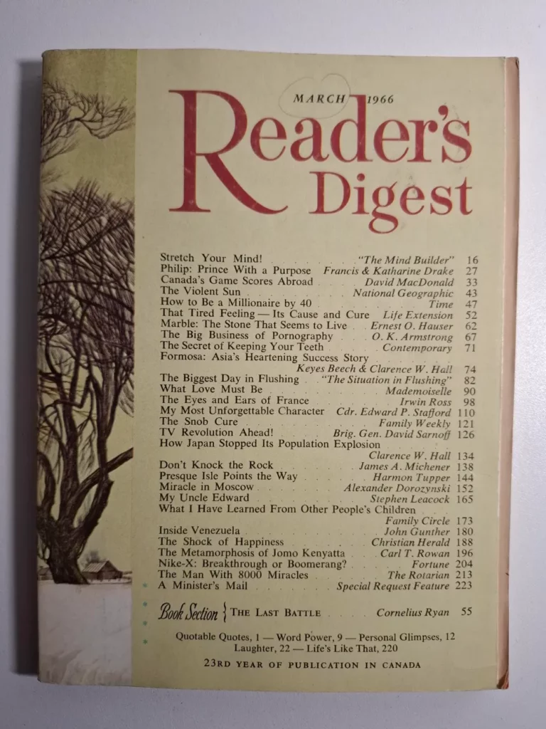 Reader’s Digest Magazine March 1966