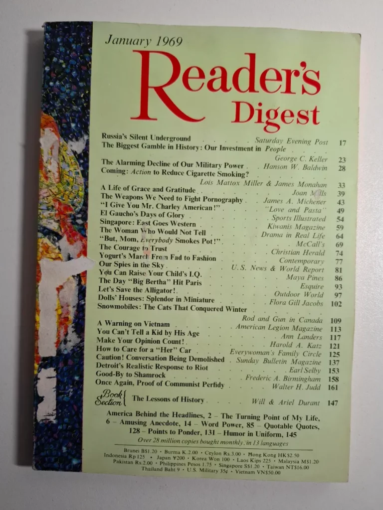 Reader’s Digest Magazine January 1969