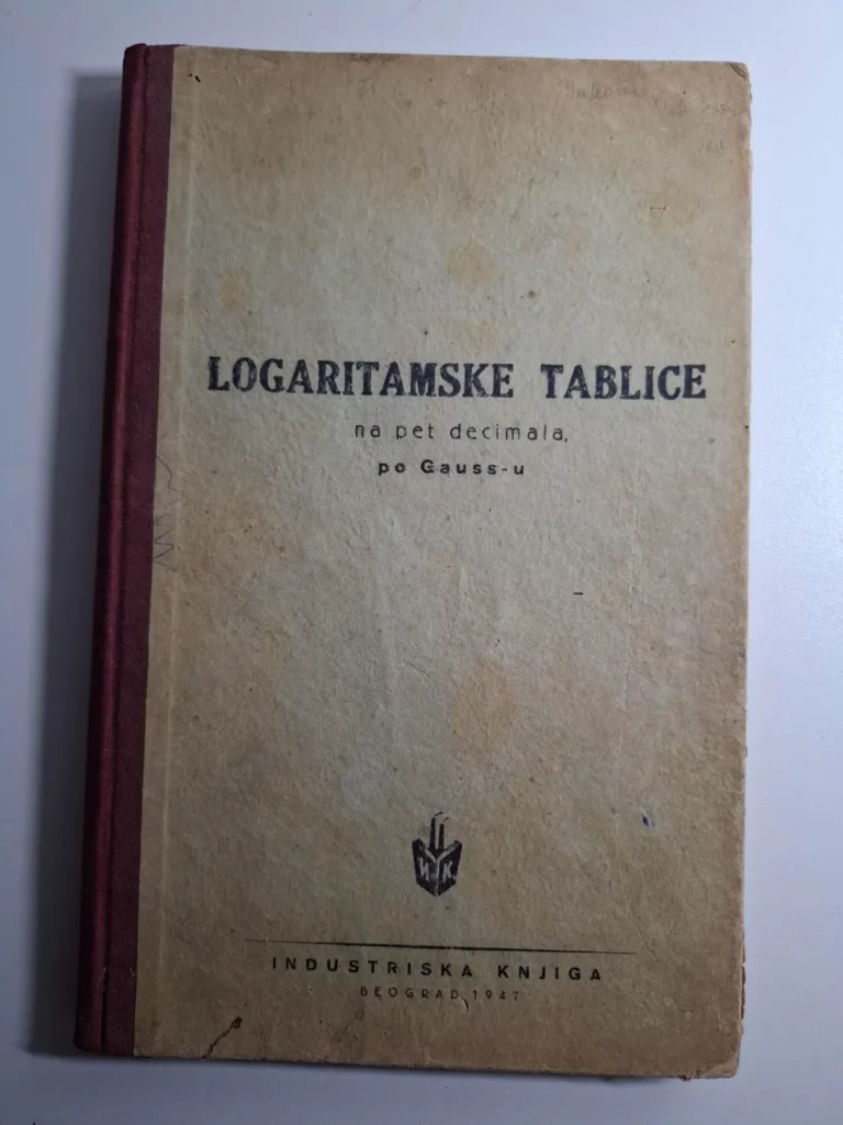 Logaritamske tablice na pet decimala, po Gauss-u - iz 1947.