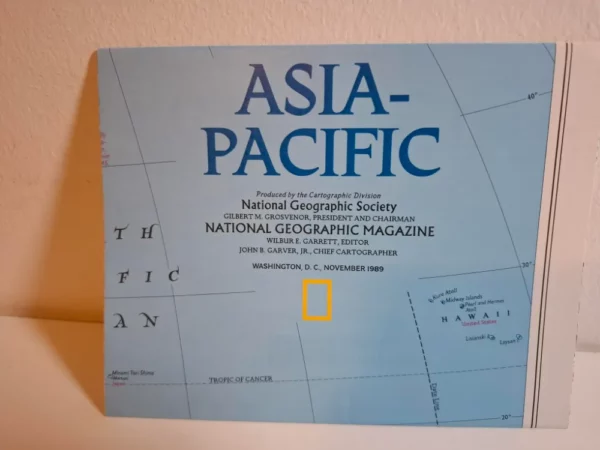Karta Asia-Pacific (Azija i Pacifik, Tihi ocean) - National Geographic