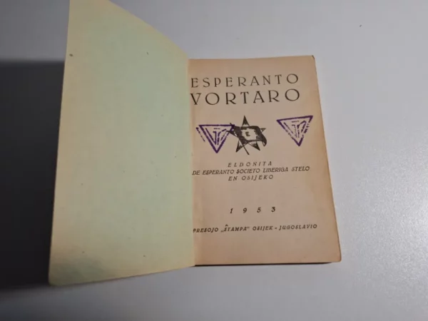 Esperanto vortaro Eldonita de esperanto societo liberiga stelo en Osijeko 1953 - Slika 2
