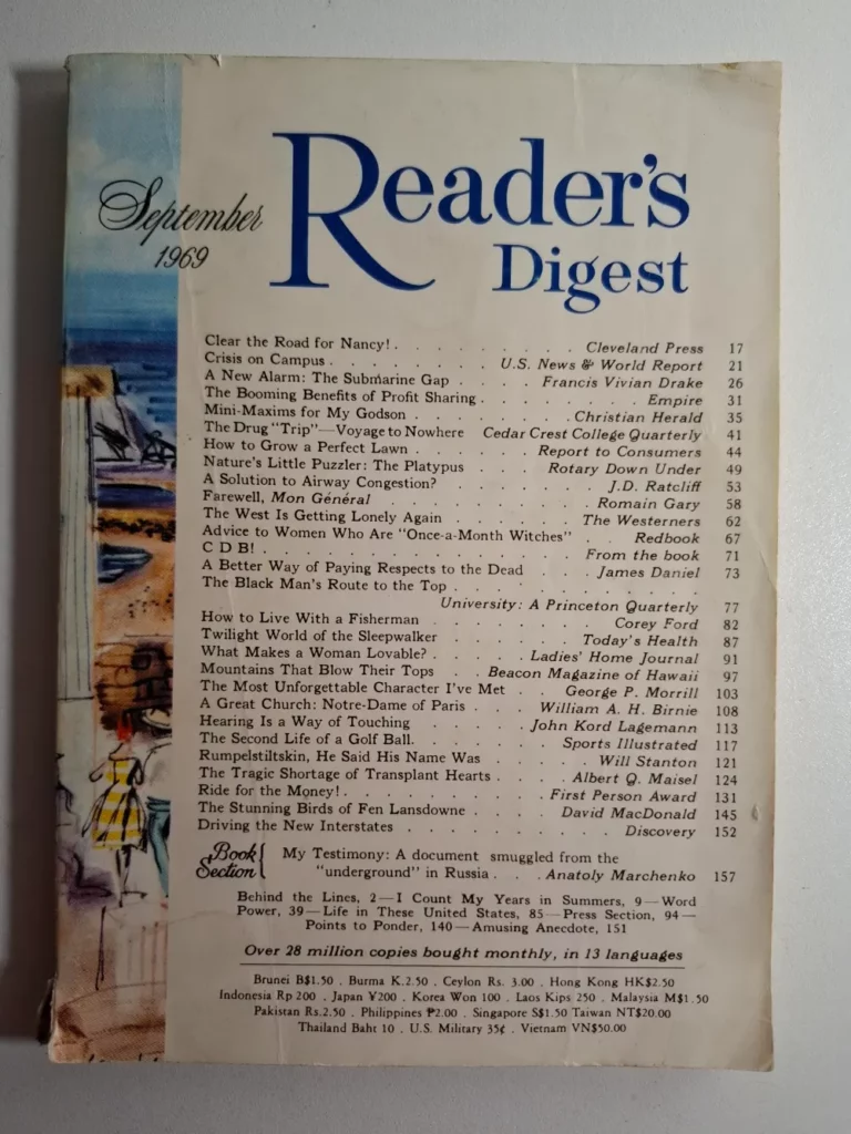 Reader’s Digest Magazine September 1969