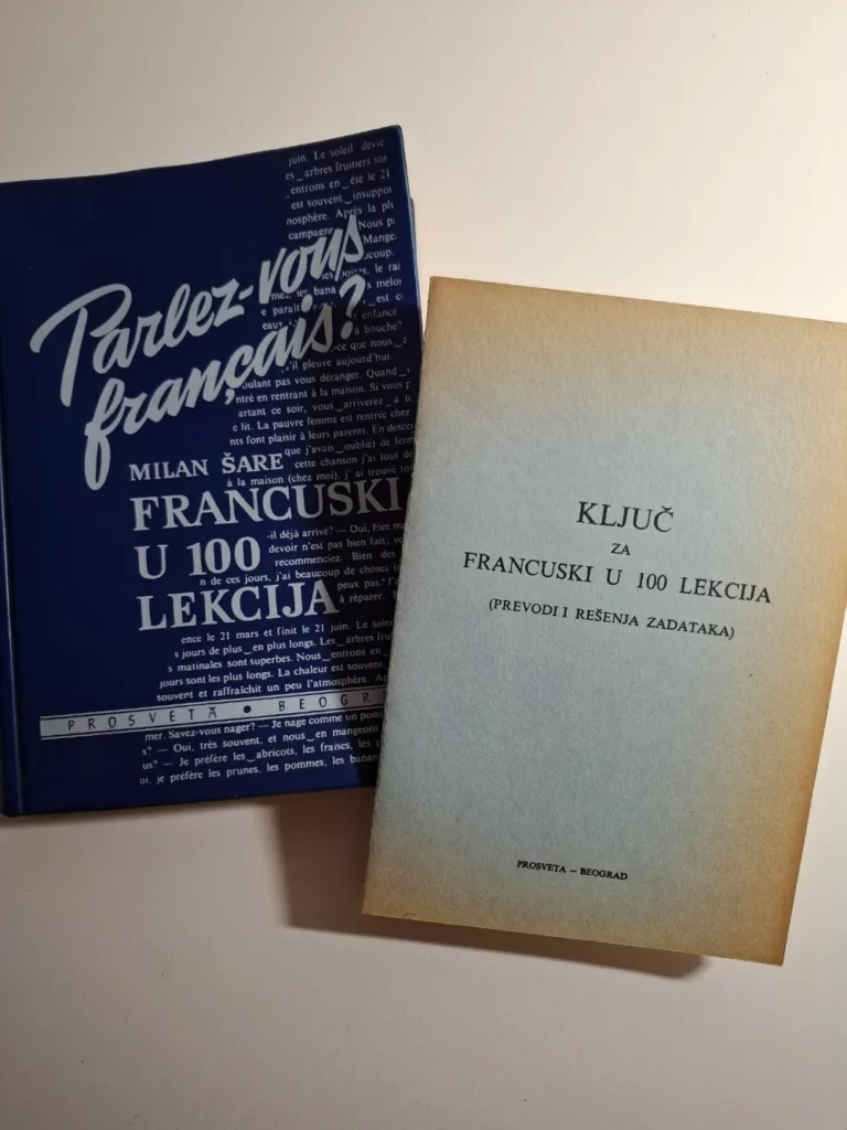Francuski u 100 lekcija - Milan Šare + Ključ za francuski u 100 lekcija, Prosveta Beograd