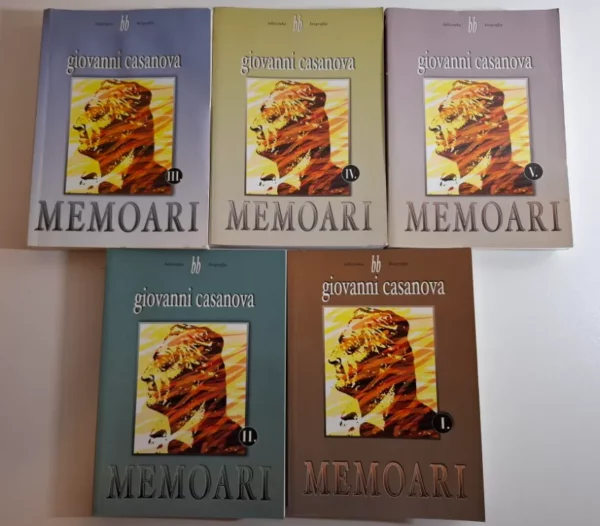 Giovanni Casanova - Memoari komplet 1-5 Biblioteka biografije