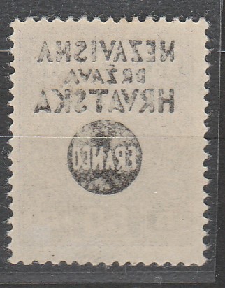 NDH 1941 porto provizorna marka 50p - proboj tiska (Abklatsch) **