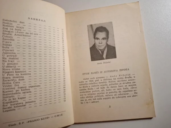 Ante Nižetić : Stare bračke užance - otok Brač (rijetka knjiga) - Slika 2
