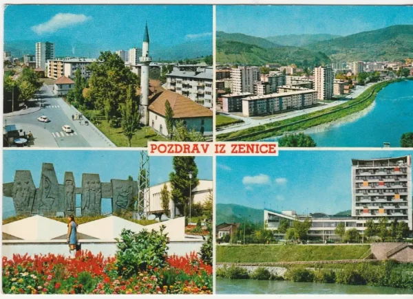 Razglednica i žig Zenica - izdavač Turistkomerc Zagreb