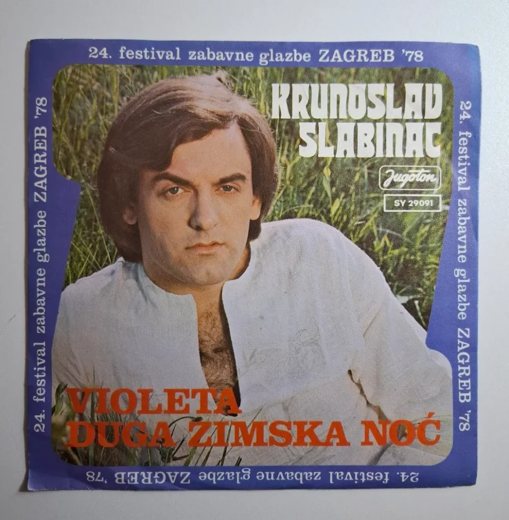SP - singlica Krunoslav Slabinac Kićo - Violeta, Duga zimska noć (jugoton) omot,ploča vg+