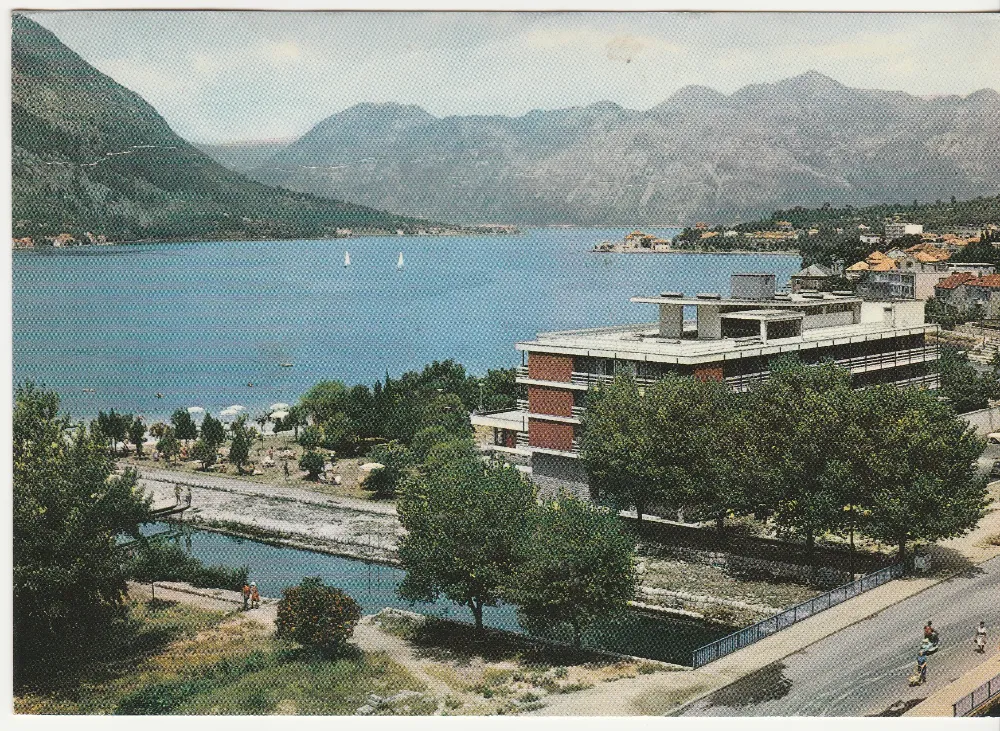 Razglednica i žig Kotor - hotel Fjord - Crna gora, izdavač Montenegroturist Titograd