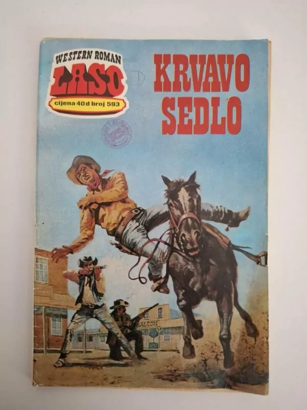 LASO 593 western roman Krvavo sedlo - Frank C. Robertson