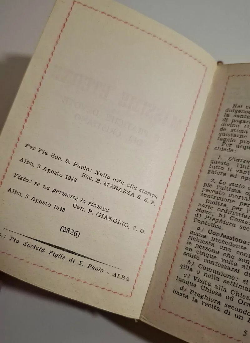 Massime eterne e pratiche devote del cristiano 1948 Edizioni Paoline - Slika 3