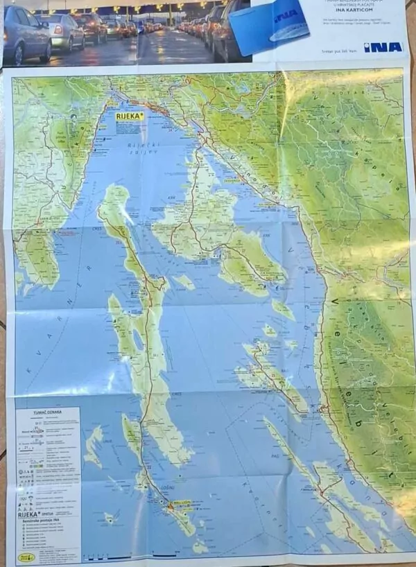 Kvarner - turistička auto-karta