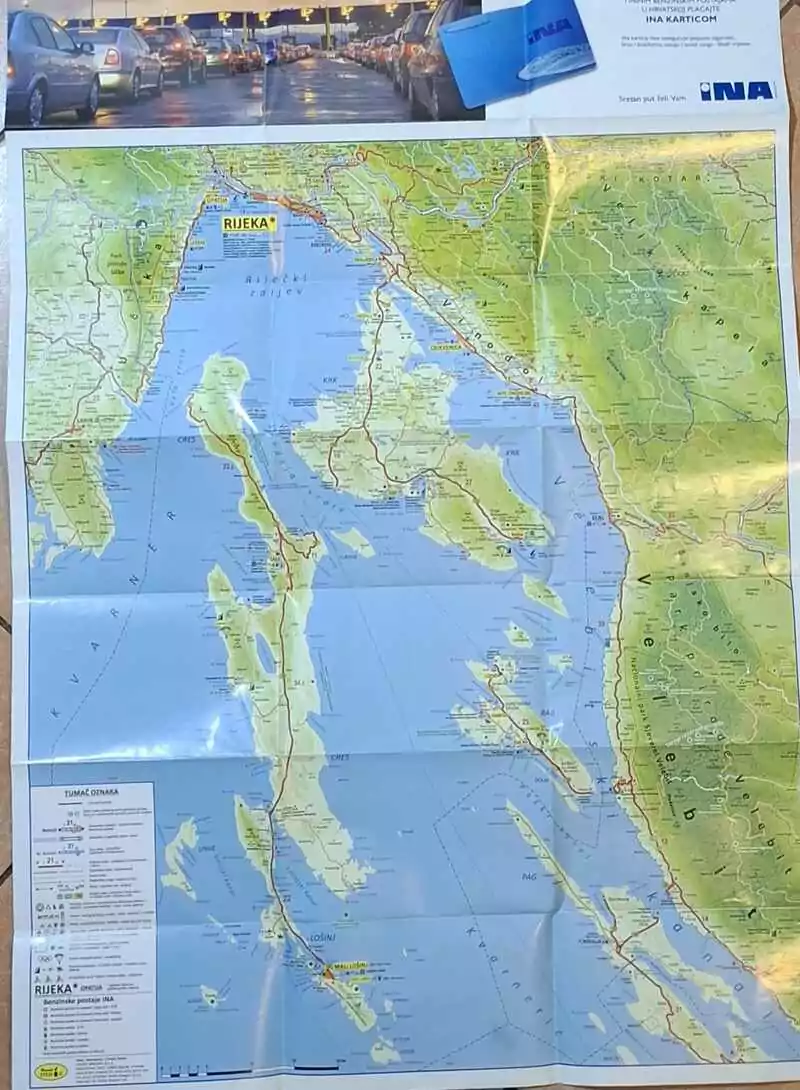 Kvarner - turistička auto-karta