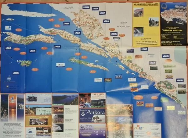 Dubrovnik plan grada - mapa , riviera i otoci
