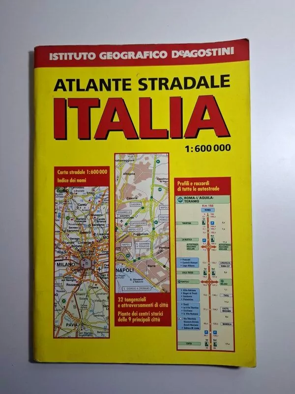 Atlante stradale Italia - cestovni prometni atlas Italije (Istituto geografico DeAgostini) A4 format