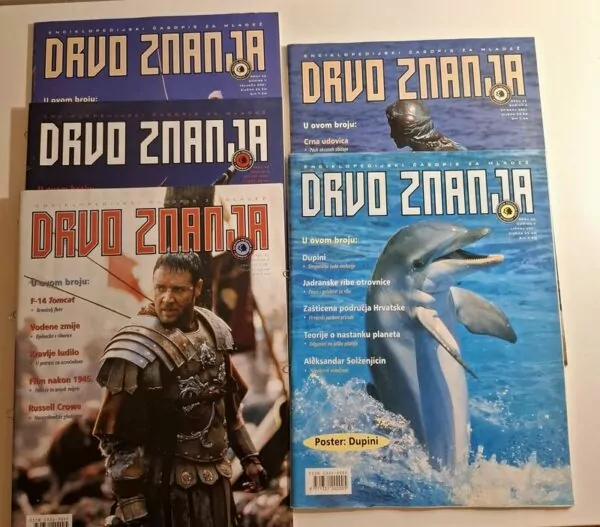 Drvo znanja - časopis za mlade lot 2001 - 5 brojeva