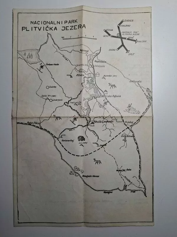 Nacionalni park Plitvička jezera - mapa parka