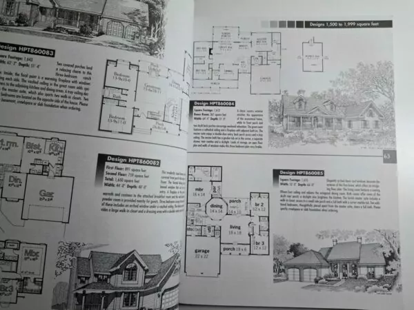 650 Home Plans From Cottages to Mansions (vrlo masivna knjiga, arhitektura i gradnja kuća)