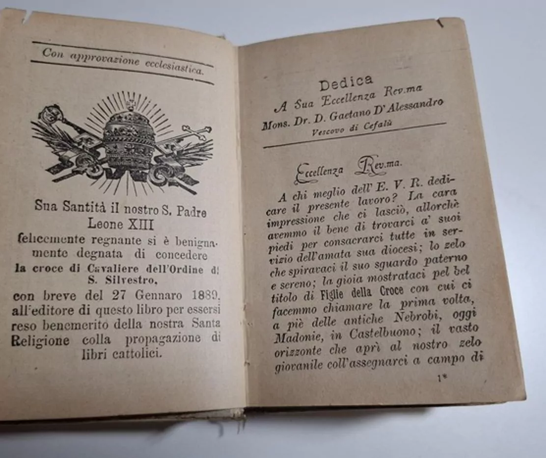 Prastara duhovna knjiga - La Palma celeste 1889 nuova compilazione di Giuseppina Benfante da Palermo figlia della croce , editrice I.Steinbrener Winterberg - Slika 4