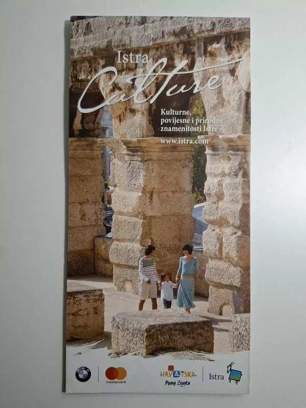 Brošura Istra culture - kulturne,povijesne i prirodne znamenitosti Istra (s grafikama i kratkim pregledom po gradovima i naseljima)
