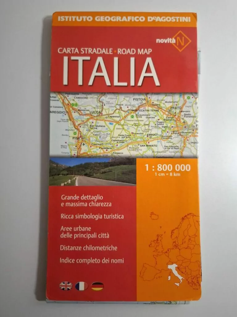 Carta stradale road map Italia Italija auto-karta D'Agostini